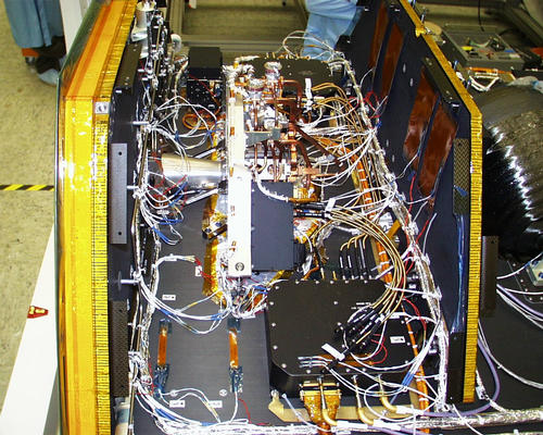 Internal parts of the GRACE satellite at JPL