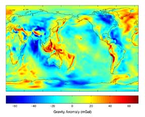 Gravity Anomalies from GGM01S