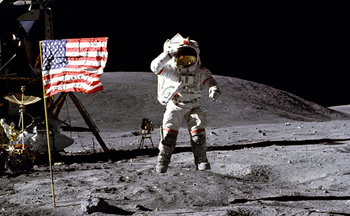 Image of astronaut on moon surface